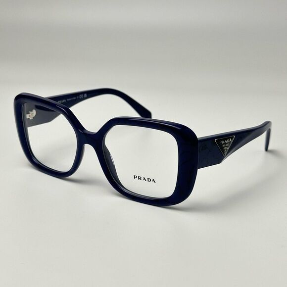 Prada Blue Rectangular Glasses with Bold Frame - Picture 3 of 13
